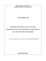 Biện pháp phát triển năng lực dạy học cho đội ngũ giảng viên trẻ trường đh phú yên dựa vào cộng đồng nghề nghiệp 