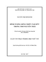 Hình tượng đông thiên tam hữu trong thơ nguyễn trãi 