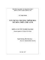 Xây dựng chương trình RSA mã hóa trên thẻ ATM (LV tốt nghiệp)