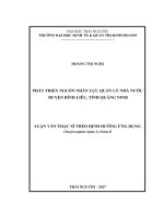 Phát triển nguồn nhân lực quản lý nhà nước huyện Bình Liêu, tỉnh Quảng Ninh (LV thạc sĩ)