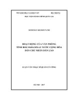 Hoạt động của văn phòng tỉnh Bolykhamxay nước cộng hòa dân chủ nhân dân Lào (LV thạc sĩ)