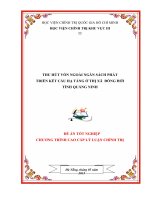 Đề án tốt nghiệp cao cấp lý luận chính trị thu hút vốn đầu tư ngoài ngân sách