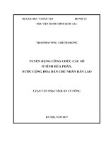 Tuyển dụng công chức các sở ở tỉnh hủa phăn, nước cộng hòa dân chủ nhân dân lào 