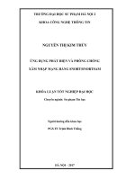 Ứng dụng phát hiện và phòng chống xâm nhập mạng bằng Snort.Snortsam (LV tốt nghiệp)