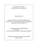 Giáo dục nếp sống văn hoá ở cộng đồng dân cư góp phần xây dựng nông thôn mới tại xã bình kiến  thành phố tuy hòa, tỉnh phú yên 