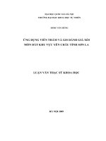Ứng dụng viễn thám và GIS đánh giá xói mòn đất khu vực yên châu tỉnh sơn la
