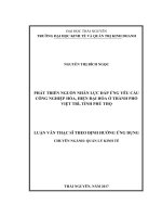 Phát triển nguồn nhân lực đáp ứng yêu cầu công nghiệp hóa, hiện đại hóa ở thành phố Việt Trì, tỉnh Phú Thọ (LV thạc sĩ)