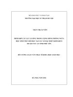 Phối hợp các lực lượng cộng đồng trong phòng ngừa học sinh THCS bỏ học tại các xã đặc biệt khó khăn huyện tuy an, tỉnh phú yên 