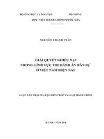 Giải quyết khiếu nại trong lĩnh vực thi hành án dân sự  ở việt nam hiện nay 