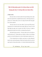 Một số biện pháp quản lý chỉ đạo nâng cao chất lượng giáo dục ở trường mầm non Quan Hoa