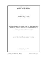 Tổng hợp, nghiên cứu các phức chất của Ytri, Europi, Tecbi với hỗn hợp phối tử L  phenylalanin, o  phenantrolin và thăm dò hoạt tính sinh học của chúng (LV thạc sĩ)