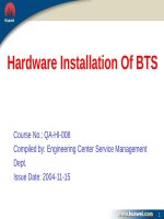 2 hardware installation of BTS HUAWEI EQUIPMENT INSTALLATION