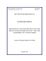 Thể chế Quản lý nhà nước đối với tài sản công trong các doanh nghiệp nhà nước – thực tiễn tại bộ thông tin và truyền thông (LV thạc sĩ)