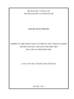 Nghiên cứu biện pháp nâng cao tính tự giác, tích cực trong giờ học giáo dục thể chất cho sinh viên học viện an ninh nhân dân 