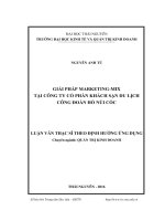 Giải pháp Marketingmix tại Công ty Cổ phần Khách sạn Du lịch Công đoàn Hồ Núi Cốc (LV thạc sĩ)