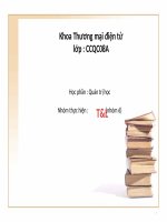 Slide giảng dạy môn Quản Trị Học: Lý thuyết quản trị hiện đại