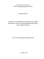 Nghiên cứu giải pháp phát triển khu công nghiệp khánh phú và phúc sơn tỉnh ninh bình theo hướng công nghiệp sinh thái 