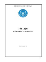Tài liệu hướng dẫn sử dụng phần mềm BHXH HIS