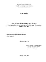 Giải pháp nâng cao hiệu quả bảo vệ và phát triển nguồn lợi thủy sản tại vịnh vân phong tỉnh khánh hòa 