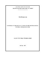 Cơ sở địa lý cho quản lý và bảo vệ môi trường huyện vân đồn, tỉnh quảng ninh 
