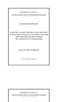 Ảnh hưởng của dòng tiền đến sự thay đổi lượng tiền mặt được nắm giữ của các công ty việt nam trong điều kiện hạn chế tài chính, thu nhập bất ổn và chi phí đại diện 