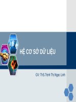 SLIDE GIẢNG DẠY  HỆ CƠ SỞ DỮ LIỆU  CHƯƠNG 5  QUI HOẠCH, THIẾT KẾ VÀ QUẢN TRỊ CSDL 