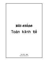 TÀI LIỆU - Toán kinh tế - HV Tài Chính (Bài giảng  Bài tập  Đề thi tham khảo)