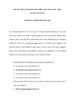 đáp án thi công chức tiếng anh phần đọc hiểu thi công chức quảng ngãi 2017