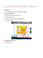 GIAO DIỆN CỦA WEBSITE TIKI.VN