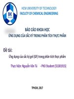 Báo cáo khoa học ứng dụng của sắc ký lọc gel (GFC) trong phân tích thực phẩm