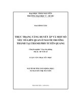 Thực trạng tăng huyết áp và một số yếu tố liên quan ở người trưởng thành tại thành phố Tuyên Quang (LV thạc sĩ)