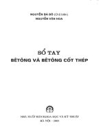 Sổ tay bê tông và bê tông cốt thép   nguyễn bá đô 