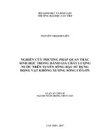 Nghiên cứu phương pháp quan trắc sinh học trong đánh giá chất lượng nước trên tuyến sông hậu sử dụng động vật không xương sống cỡ lớn 