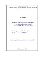 Thuật toán đánh chỉ mục ngược với MapReduce và ứng dụng trong việc đánh giá ý kiến của học sinh Hòa Bình trên mạng xã hội (LV thạc sĩ)