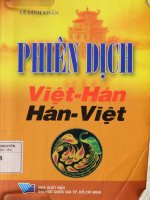 Ebook Phiên dịch Việt  Hán, Hán  Việt: Phần 1