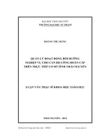 Quản lý hoạt động bồi dưỡng nghiệp vụ cho cán bộ công đoàn cấp trên trực tiếp cơ sở tỉnh Thái Nguyên (LV thạc sĩ)