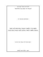 Một số phương pháp chiếu caỉ biên giải bài toán bất đẳng thức biến phân 