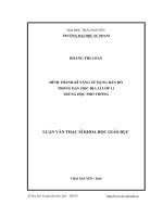Hình thành kĩ năng sử dụng bản đồ trong dạy học Địa lí lớp 11 – Trung học phổ thông (LV thạc sĩ)