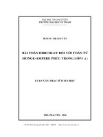 Bài toán Dirichlet đối với toán tử Monge  Ampere phức trong lớp F (f) (LV thạc sĩ)