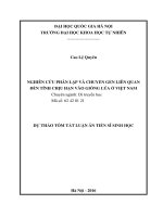 NGHIÊN cứu PHÂN lập và CHUYỂN GEN LIÊN QUAN đến TÍNH CHỊU hạn vào GIỐNG lúa ở VIỆT NAM 