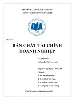 Tiểu luận bản chất tài chính doanh nghiệp