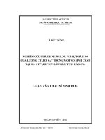 Nghiên cứu thành phần loài và sự phân bố của Lưỡng cư, Bò sát trong một số sinh cảnh tại xã Y Tý, huyện Bát Xát, tỉnh Lào Cai (LV thạc sĩ)