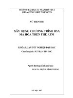 Xây dựng chương trình RSA mã hóa trên thẻ ATM 