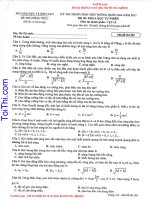 Đề thi môn Vật lí THPT Quốc Gia 2017