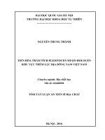 TIẾN hóa TRẦM TÍCH PLEISTOCEN MUỘN HOLOCEN KHU vực THỀM lục địa ĐÔNG NAM VIỆT NAM 