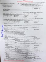 Đề thi môn Ngoại Ngữ  Tiếng Anh  THPT Quốc Gia 2017