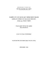 đề tài nuôi cấy mô cây mai giảo