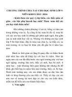 CHƯƠNG TRÌNH CHIA TAY CHO HỌC SINH lớp 9 năm 2016