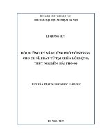 Bồi dưỡng kĩ năng ứng phó với stress cho các cư sĩ, phật tử đến chùa lở ở hải phòng 