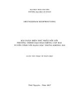 Bài toán biên thứ nhất đối với phương trình đạo hàm riêng cấp hai tuyến tính với dạng đặc trưng không âm 